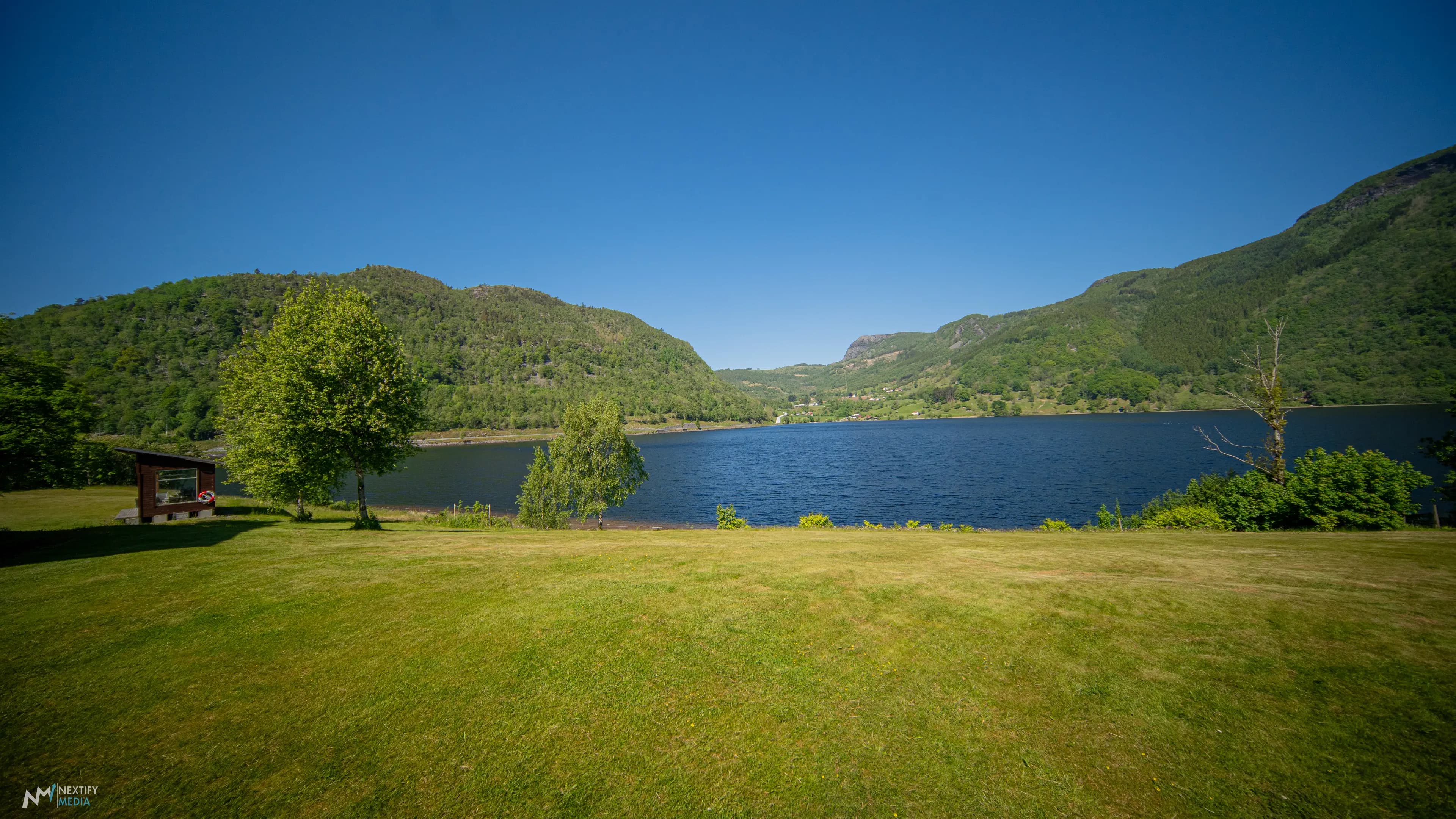 Utsikt over fjorden fra Høiland Gard
